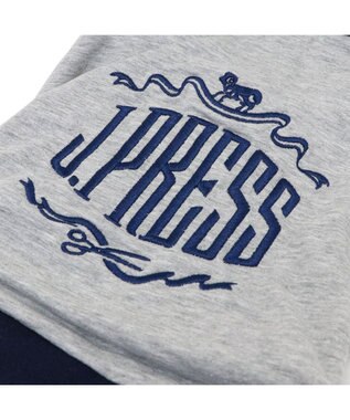 PET PARADISE J.PRESS デニム風 パンツつなぎ 小型犬 グレー×ネイビー