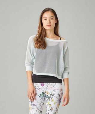 Chacott 【ノーソーイングニット】7分袖メッシュニットTシャツ