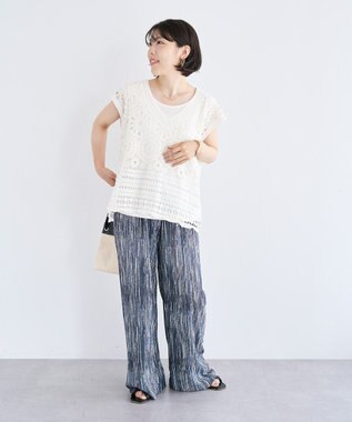 Green Parks ＳＥＴ２点クロシェプルオーバー＋タンクトップ Orange