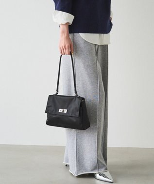 russet クラウズナイロンフラップミニトートバッグ(CE-1689) Black