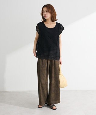 Green Parks ＳＥＴ２点クロシェプルオーバー＋タンクトップ Orange