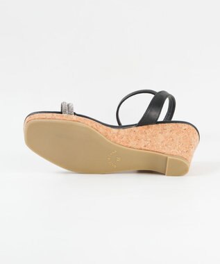 BONTRE 【pied du lapan/ピエドラパン】ビジューベルトウエッジサンダル/50756ZI ブラック