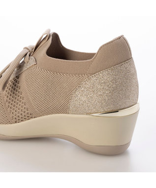 Riz raffinee <Riz raffinee>ヒールアップニットスニーカー ベージュ