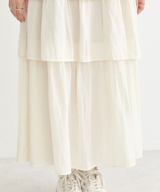 earth music&ecology ティアードスカート Ivory