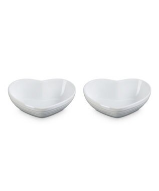 YAMATO テーブル＆キッチン 【ル・クルーゼ】ハート・ディッシュ(S)(2個入り)  ホワイトラスター