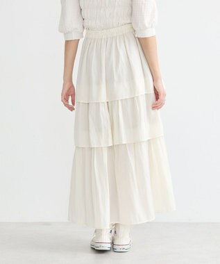 earth music&ecology ティアードスカート Ivory