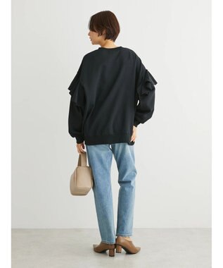 Green Parks ・ＳＵＧＡＲ　ＳＰＯＯＮ　ラッフルショルダースウェット Black