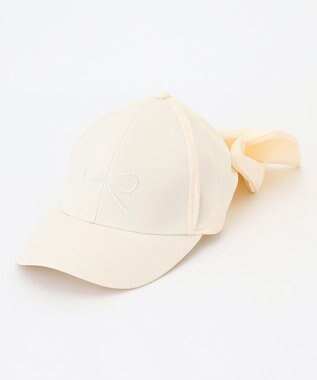 ANY KIDS 【日よけ付き】2WAYリボン刺繍キャップ エクリュ