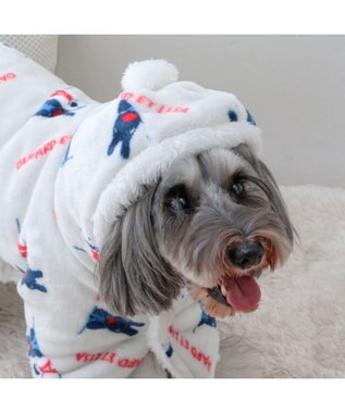 PET PARADISE リサとガスパール 着る毛布 《頬杖柄》 小型犬 グレー