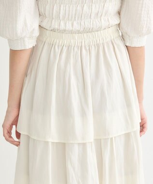 earth music&ecology ティアードスカート Ivory
