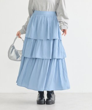 earth music&ecology ティアードスカート Blue