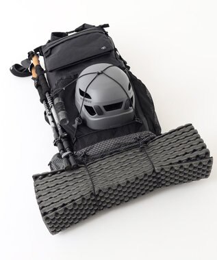 JOSEPH ABBOUD MOUNTAIN 【軽量/ECO撥水/サスティナブル素材/サコッシュが取り外せる】リサイクルリップストップ バックパック 33L ブラック系