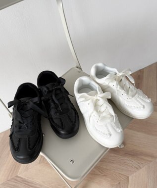 WEGO レースローカットスニーカー ブラック