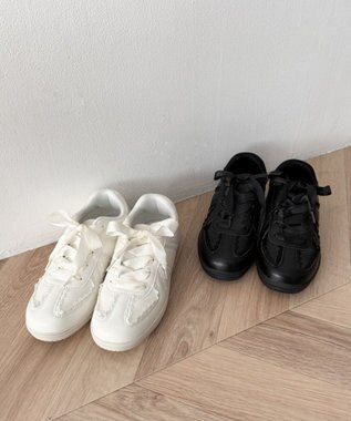 WEGO レースローカットスニーカー ブラック