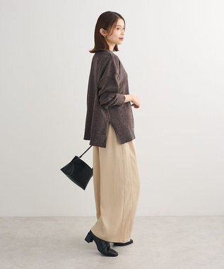 Green Parks ベロアモールリラックスサイズニットプルオーバー Charcoal Gray