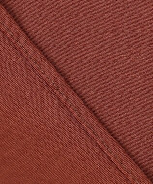 ICB 【洗える】T/Rドライリネン クロップドシャツ マルーン系