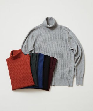 JOSEPH ABBOUD 【チクチクしない/イージーケア】SNOWYタートルネックニット ライトグレー系