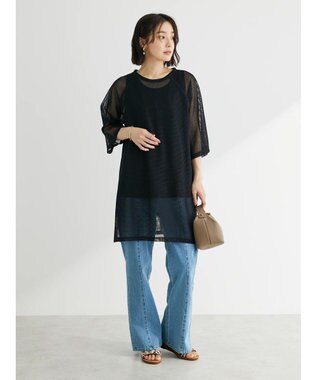 Green Parks ＳＥＴ２点メッシュラグランチュニック Black