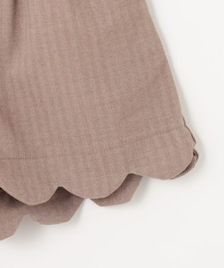 ANY KIDS ミニ丈 へリンボン キュロット ベージュ