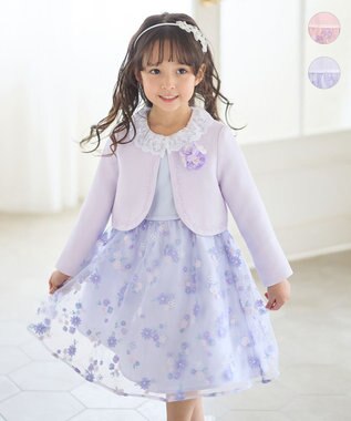 ANY KIDS 花柄刺繍ワンピース