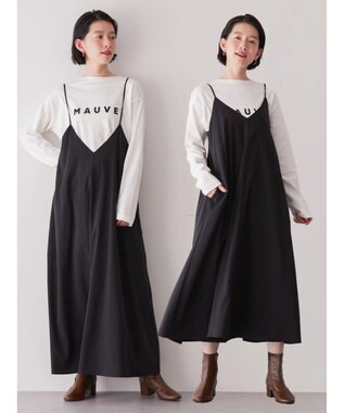 AMERICAN HOLIC 丈違いキャミワンピース Black