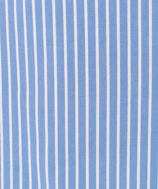 J.PRESS MEN パッチフラップ マルチストライプ バンドカラーシャツ サックスブルー系1