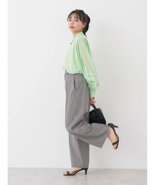 earth music&ecology Ｔ／Ｒストレートパンツ Gingham Check