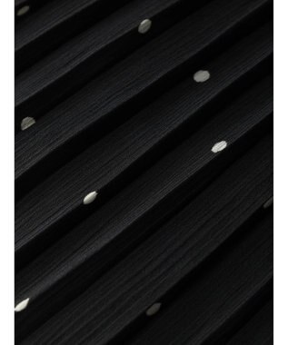 Green Parks シフォンプリーツスカート Dot Black