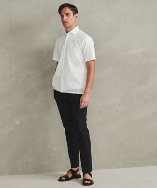 GOTAIRIKU リラックスシルエット【高通気性/吸水速乾】ドッツエアー クールマックスサッカーシャツ ホワイト系