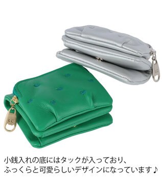 tsumori chisato CARRY ぷちネコ 2つ折り財布 ミニ財布 グリーン