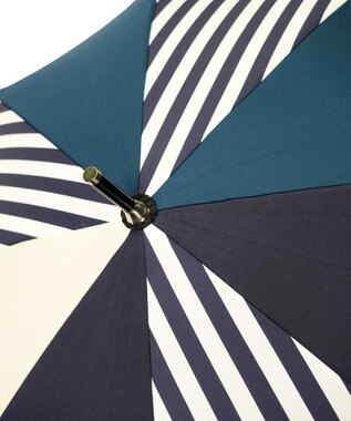 +RING レディース向け プラスリング 長傘60cm NVY/WHT T1286 紺