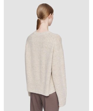 JOSEPH 【洗える】アルパカツイード　ラウンドネックニット Champagne Melange