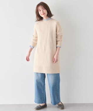 ANY ニットチュニック アイボリー