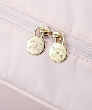 Maison de FLEUR 【保冷機能付き】サテンサイドリボン保冷バッグ Pink