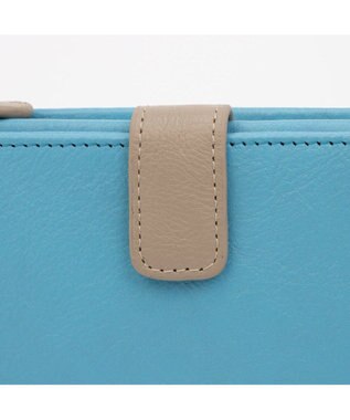 UNBILLION アトランタ ATLANTA / 牛革二つ折りカラーコンビ長財布 ブルー