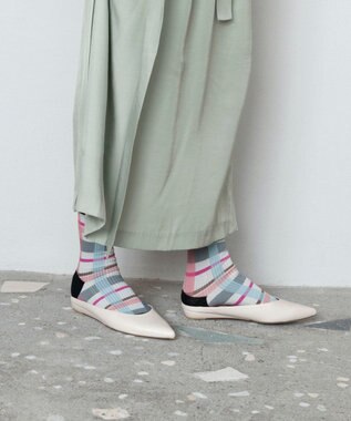 TRICOTE CHECK LINK SOCKS／チェックリンクソックス 82BEIGE