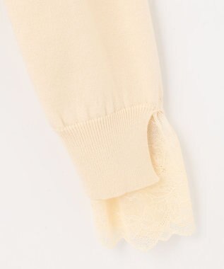 Feroux レースコンビ ニット クリーム系