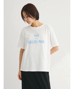 Green Parks フレンチロゴレギュラーＴシャツ Off White