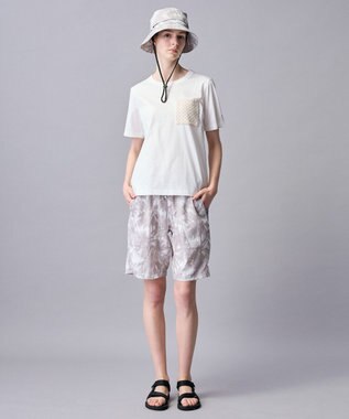 JOSEPH ABBOUD MOUNTAIN 【ゆったり】プレーティング天竺ポケットアウトドア Tシャツ ホワイト系