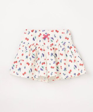 ANY KIDS 【洗濯機可能】総柄フルーツ キュロット エクリュ