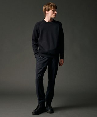 JOSEPH ABBOUD MOUNTAIN 【軽量/ソフト/イージーケア】ソフトダンボールニット プルオーバー ブラック系