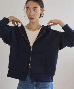 WEGO 【ANGIE VINTAGE】ダンボール ダブルジップパーカー フーディー ネイビー