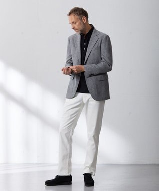 J.PRESS MEN ピケストレッチ スローンデニムス ホワイト系