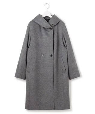 23区 ウールカシミヤビーバー フーデット コート グレー系