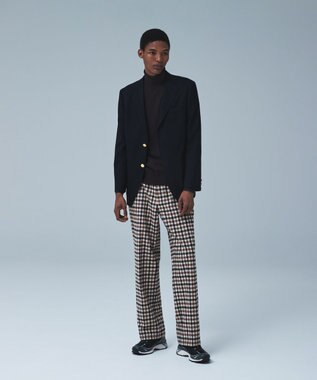 J.PRESS MEN 【定番】ペピンメリノサキソニー オーセンティック ブレザー / 金釦 / 総裏地 / Authentic-Fit ネイビー系