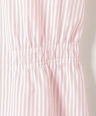 J.PRESS LADIES S 【WEB限定カラーあり】コンパクトエステネージュ シャーリング ブラウス ピンクストライプ系