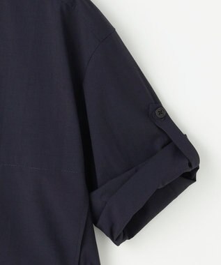 自由区 ファンクショナルブロード ノーカラーブルゾン ネイビー