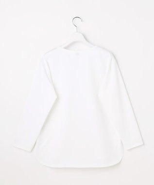 J.PRESS LADIES ベーシックジャージー シャツテール カットソー ホワイト系