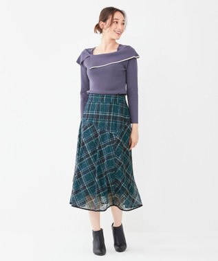 ANY SIS 【洗える】フレアカラープルオーバー モーブ