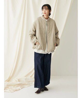 CRAFT STANDARD BOUTIQUE 蓄熱 スクエアキルトブルゾン Beige